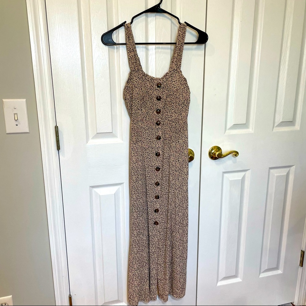 Leopard print midi dress